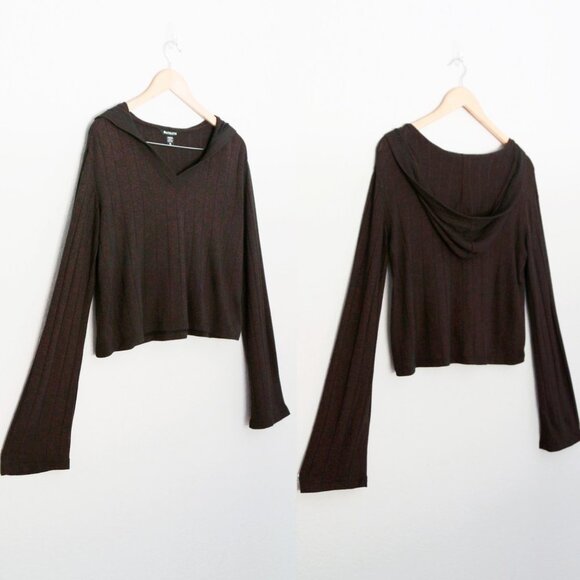 Athleta Harmony Pose Hoodie Sweatshirt Dark Mahogany Heather Size XS SOFT $79 - Picture 4 of 16